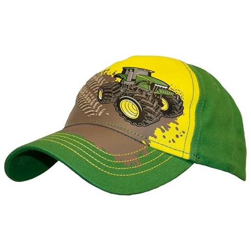 John Deere boys' toddler baseball cap, green/yellow