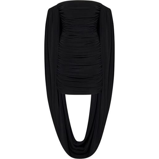 Mônot top con ruches - nero