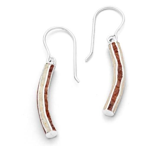 Copal Orecchini In Argento 925 Con Ambra Baltica A Goccia - Produzione Europea, Chiusura A Leva, Confezione Regalo
