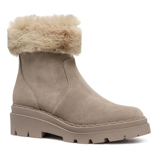 Geox d felleny g, stivale alla caviglia donna, taupe beige, 36 eu