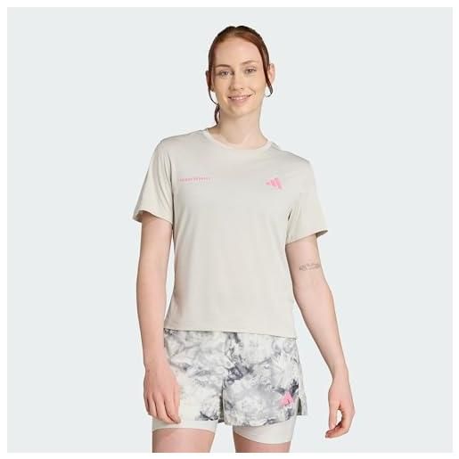 Adidas donna own the run melange t-shirt, orbit grey mel, l
