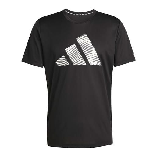 adidas uomo adi365 running essentials brand love tee, halo silver, l