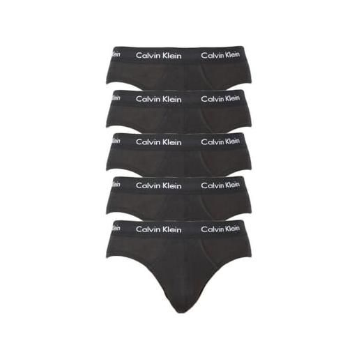 Calvin Klein hip brief 5pk 000nb2876a, uomo, nero (black w. Black wb), xs