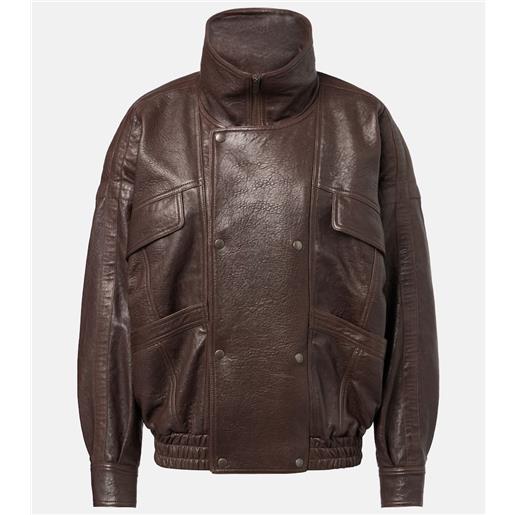 Saint Laurent bomber doppiopetto in pelle