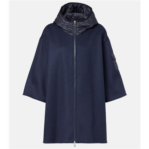 Moncler mantella in misto lana