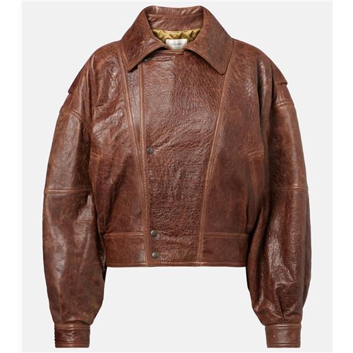 Saint Laurent bomber doppiopetto in pelle