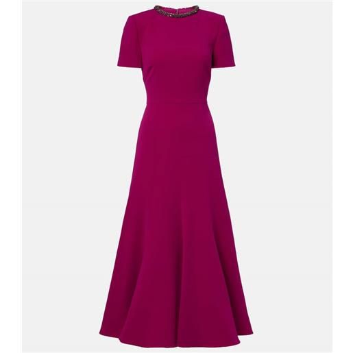 Roland Mouret abito midi in cady con decorazioni