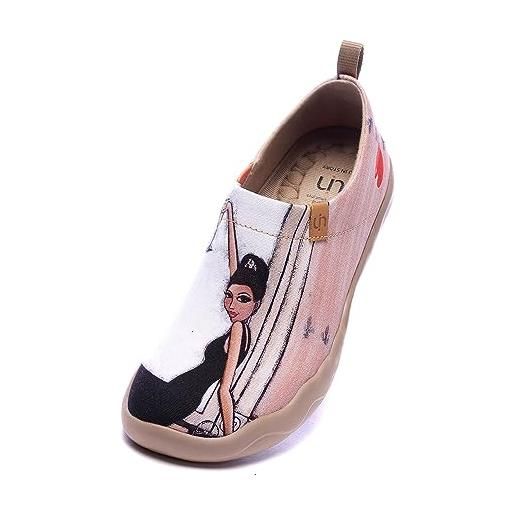 UIN scarpe ginnastica scarpe espadrillas the little dress per donna casual slip on mocassini sneakers basse colorate in tela dipinta a mano 41