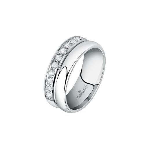 Morellato bagliori anello donna in acciaio, cristalli - savo16014