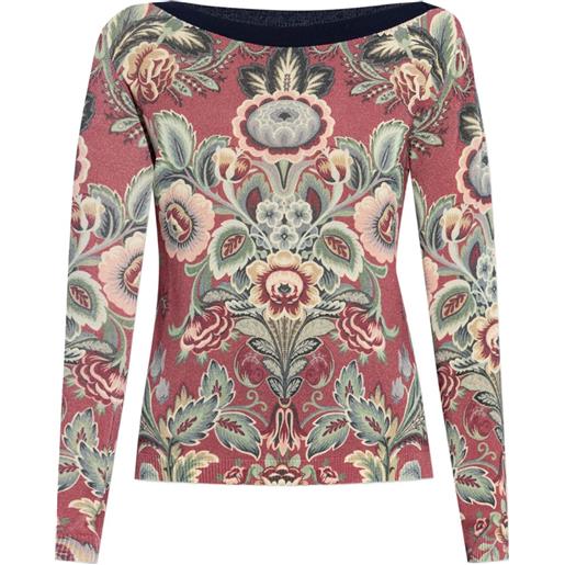 ETRO top a fiori - rosso