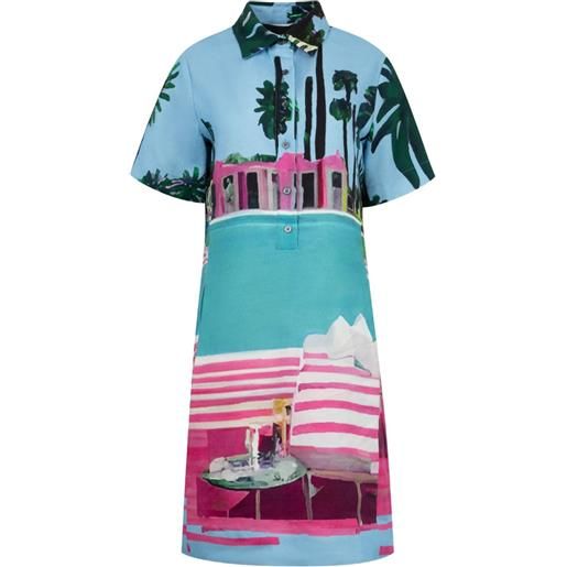 Libertine chemisier corto con stampa - blu