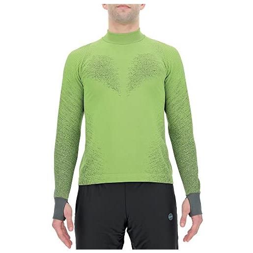 UYN maglia running exceleration - maniche lunghe con interno in pile, girocollo, flexy ribs e tecnologia terry aircell