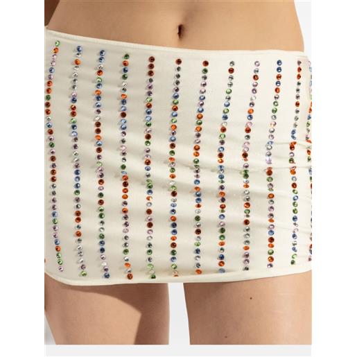 Oséree minigonna con decorazione - bianco