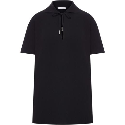 Max Mara top poltava a maniche corte - nero