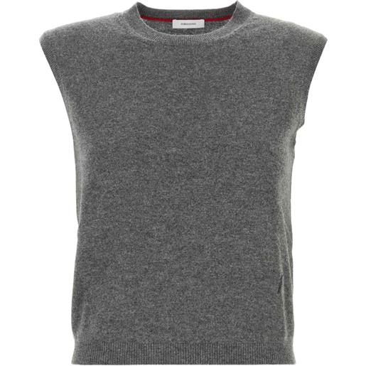 Ferragamo canotta smanicata - grigio