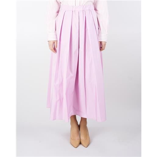 MAX MARA WEEKEND gonna rosa lunga in taffetà