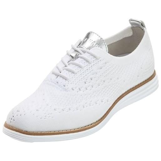 Cole Haan originalgrand stitchlite wingtip oxford, donna, nero maglia ottica bianco, 38 eu