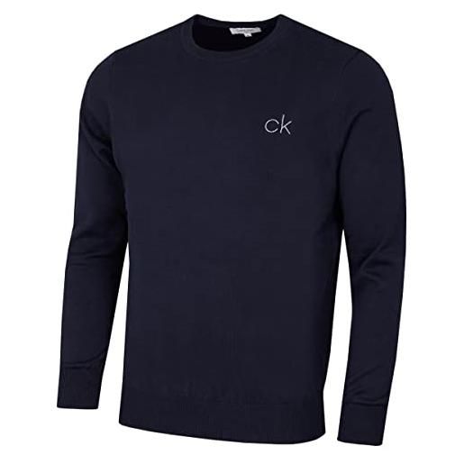 Calvin Klein golf - maglione girocollo, da uomo, blu marino, xxl