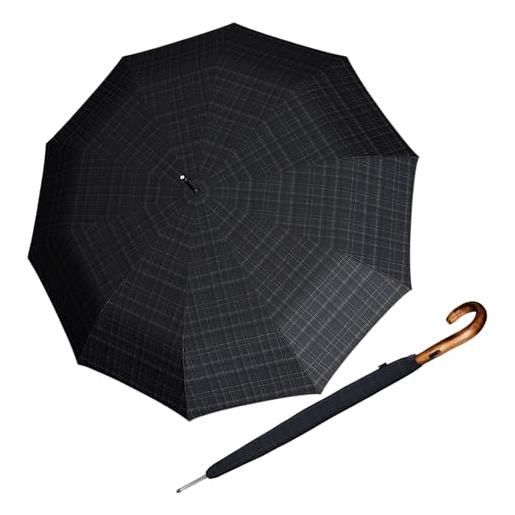 Knirps ombrello Knirps s. 770 lungo automatico da uomo con manico in legno - automatico - made in germany - antitempesta - check