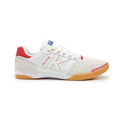KELME zapatillas de fútbol sala elite, scarpe da ginnastica unisex-adulto, bianco, 40 eu