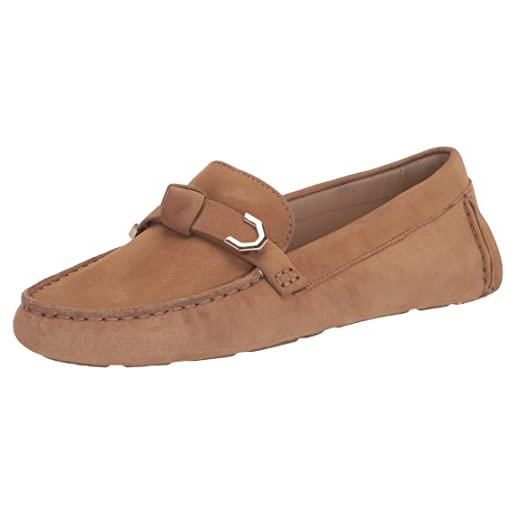 Cole Haan evelyn bow driver, mocassini donna, akuya nubuck beige betulla, 38.5 eu