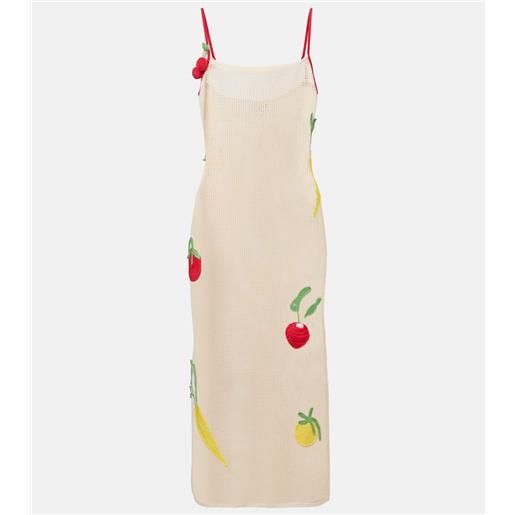 Staud abito adeline in crochet di cotone