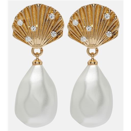 Self-Portrait orecchini pendenti con cristalli