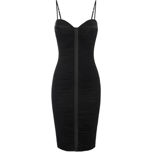Elisabetta Franchi abito con ruches - nero