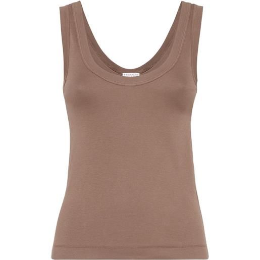 Brunello Cucinelli canotta a coste - toni neutri