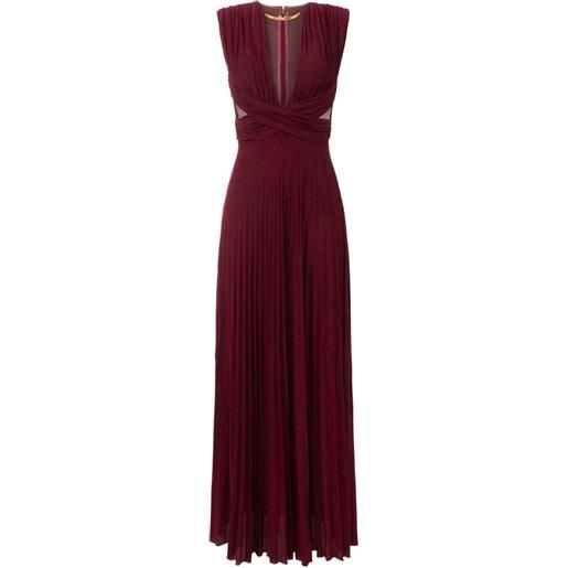 Elisabetta Franchi abito da sera plissettato - rosso