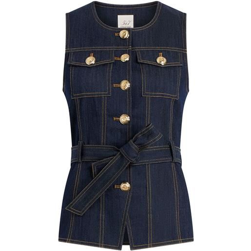 Cinq A Sept gilet denim reene - blu