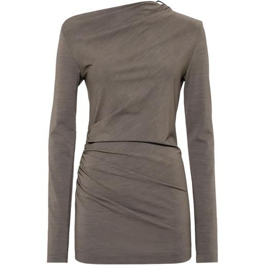 Brunello Cucinelli canotta con ruches - grigio