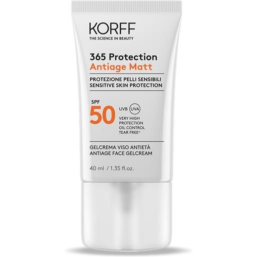KORFF Srl korff 365 protection antiage matt spf50+ pretezione pelli sensibili 40 ml
