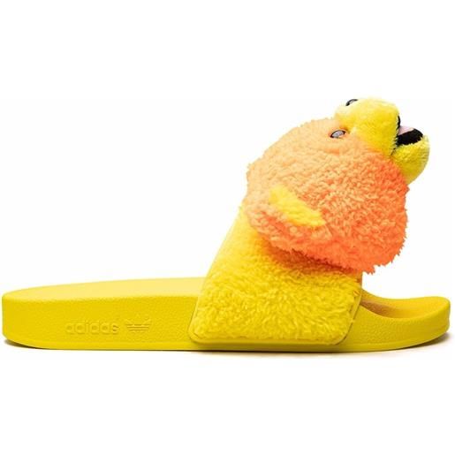 adidas sandali slides adidas x jeremy scott teddy bear adilette - giallo