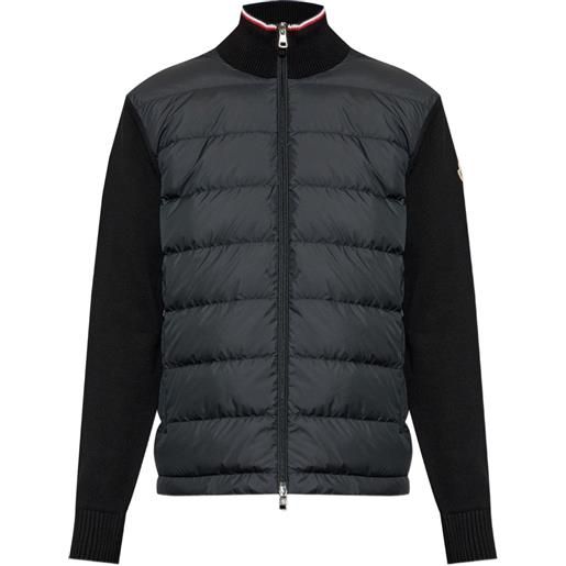 Moncler cardigan con inserti - nero