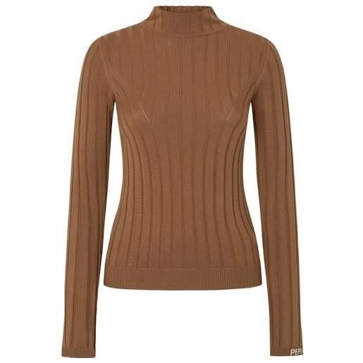 Pepe Jeans izabel turtleneck maglieria, marrone (stowe beige), l donna