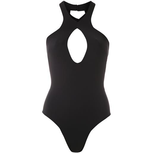 Amir Slama body con occhielli - nero