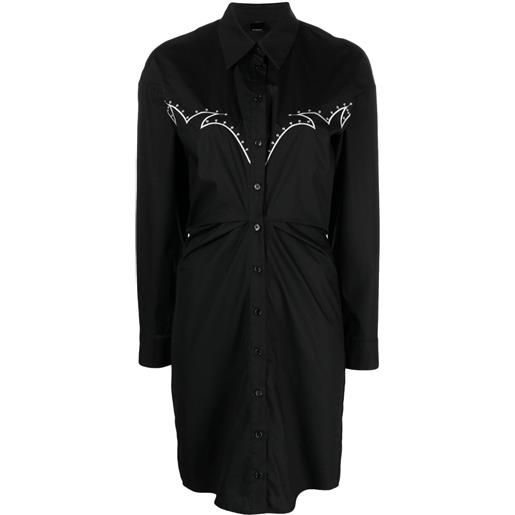 PINKO chemisier con ricamo - nero
