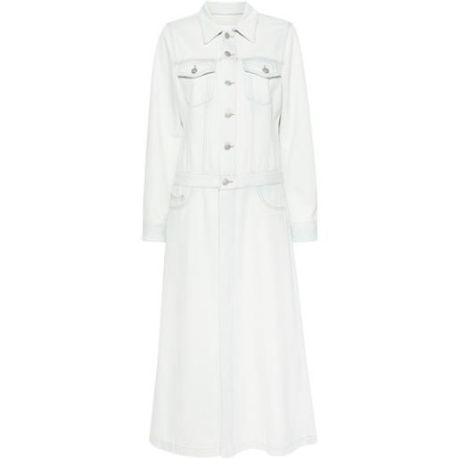 MM6 Maison Margiela cappotto lungo denim - blu