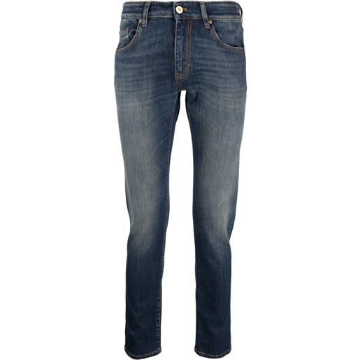 PT Torino jeans slim con effetto schiarito - blu