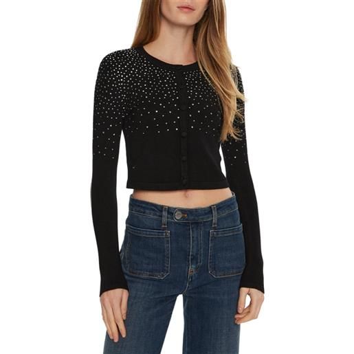 Marciano guess cardigan cropped jen con strass nero