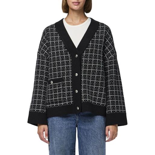 Pieces cardigan nilja nero bianco