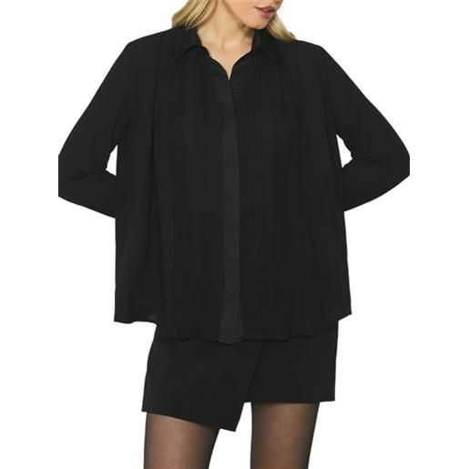 Relish camicia elisabeths plissè nero