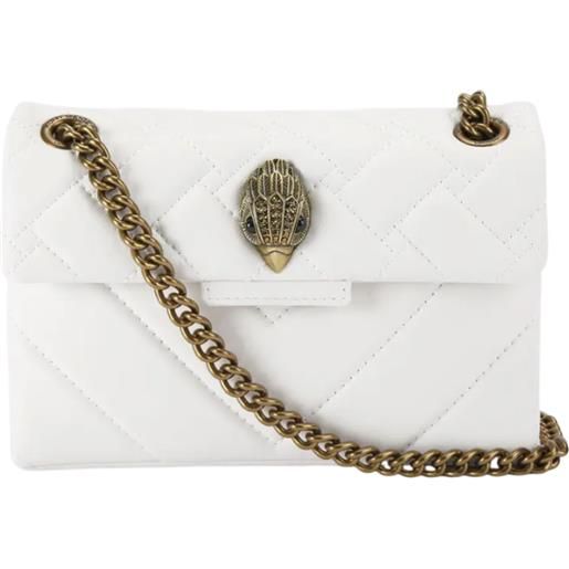 Kurt Geiger borsa in pelle trapuntata mini kensington bianco