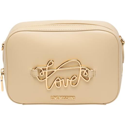 MOSCHINO LOVE love moschino borsa in ecopelle con tracolla beige oro