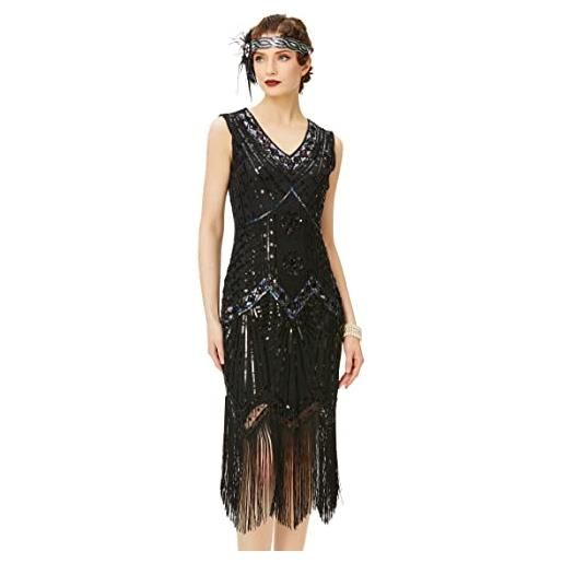 Abito Donna Carnevale Abito Con Frange Anni '20 Costume Great