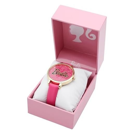 Accutime barbie logo orologio con cinturino in silicone rosa classico, rosa, classico