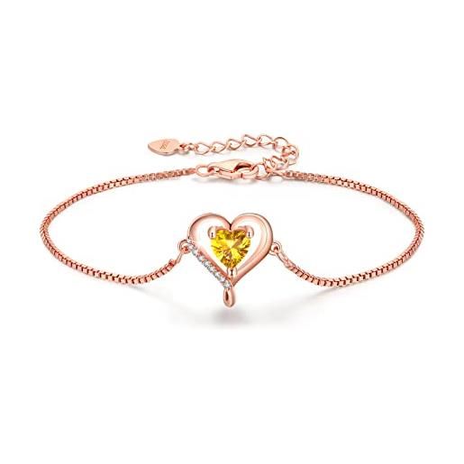 GAVU Bracciale Donna In Argento Sterling 925 Con Charm Cuore – Regalo Per Moglie/Fidanzata, Con Dedica E Scatola - 3