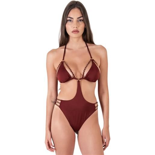 district MARGHERITA MAZZEI body costume trikini con anelletti oro