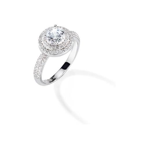 Morellato anello da donna, collezione tesori, in argento 925, zirconi - saiw08012